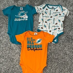 Kids One Piece Set - Teal, White, and Orange